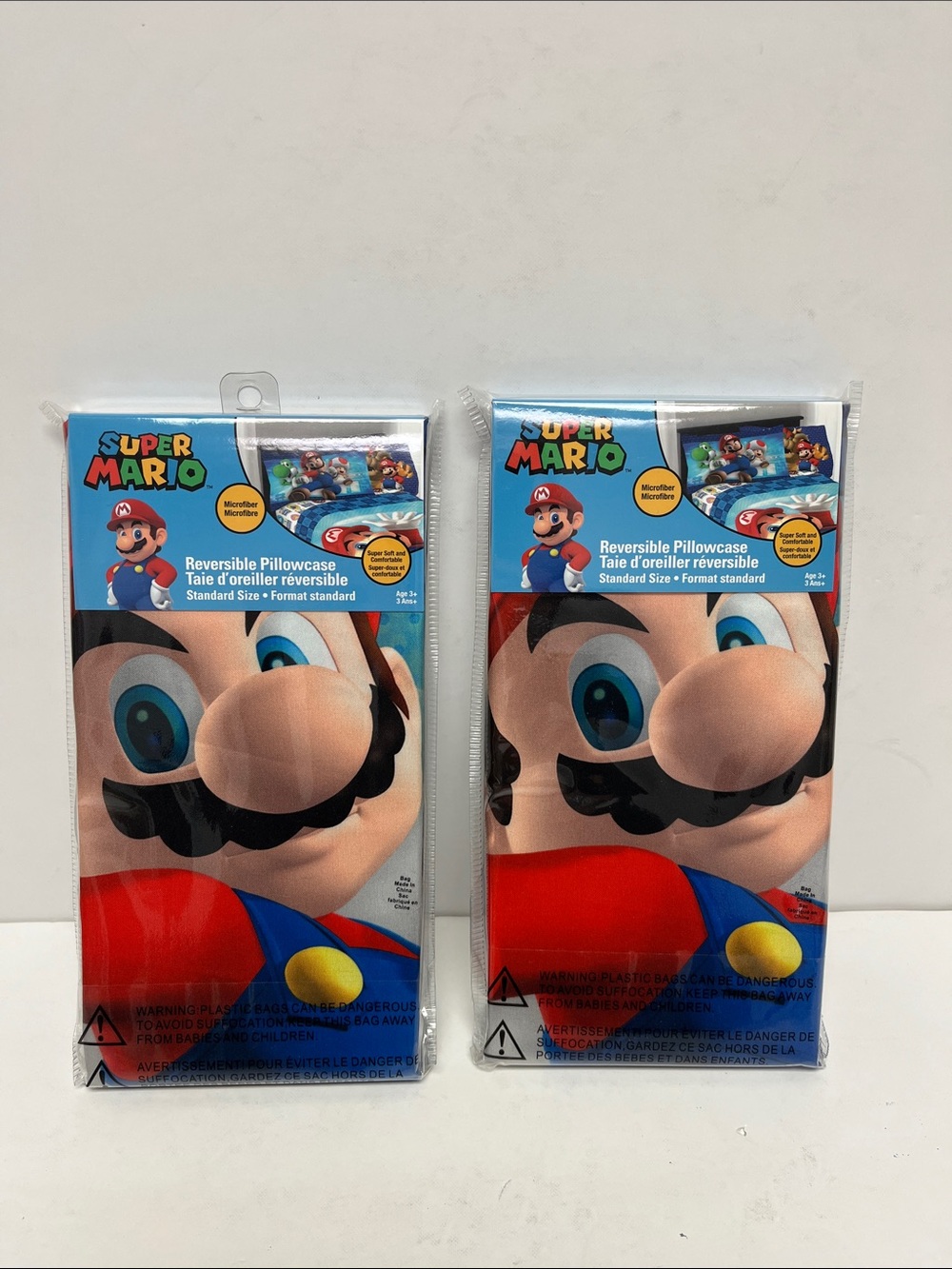 Super Mario Reversible Pillowcase - Set of 2